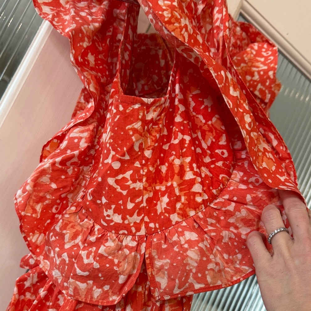 Ulla Johnson Red Floral Maxi Dress - Picture 6 of 7
